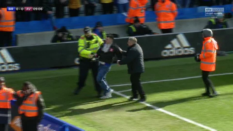  Shockingly the man saluted the Birmingham fans as he was removed, and then arrested