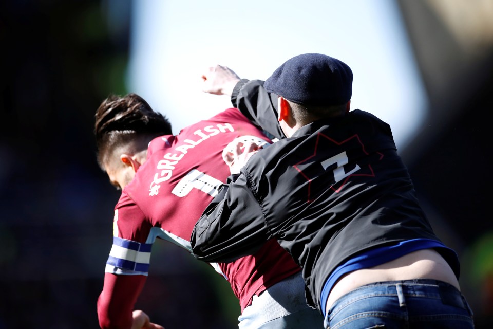  The man launched his cowardly attack when Jack Grealish had his back turned