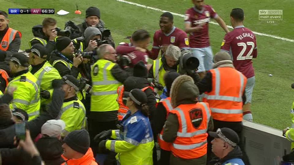  Grealish was earlier assaulted by a Birmingham fan that punched him in the face