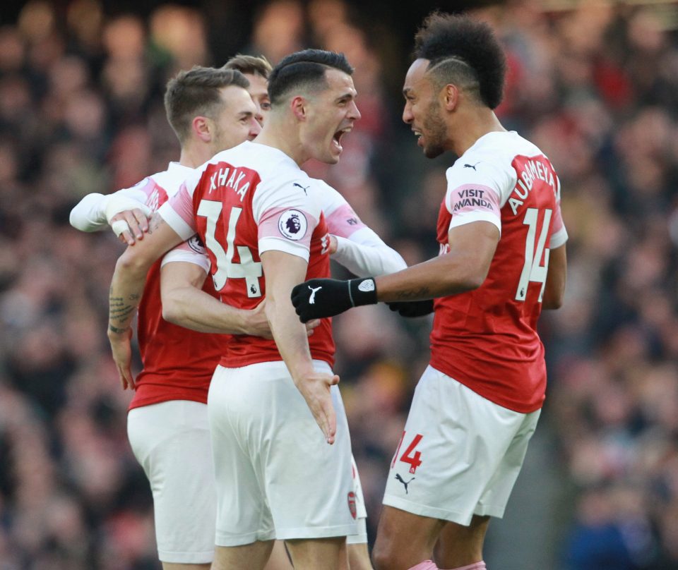  Granit Xhaka and his Arsenal team-mates showed they have the stomach for the fight as they chase a top four finish