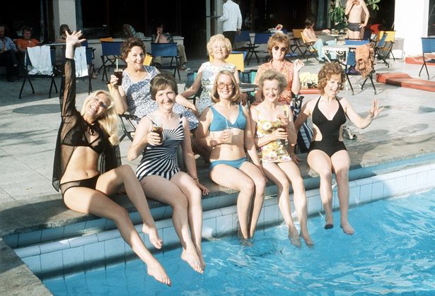  The Coronation Street girls visit Majorca in 1974, including top Row: Betty (Betty Driver), Annie (Doris Speed), Hilda (Jean Alexander) Bottom Row: Bet (Julie Goodyear), Emily (Eileen Derbyshire), Deirdre (Anne Kirkbride), Mavis (Thelma Barlow), Rita (Barbara Knox)