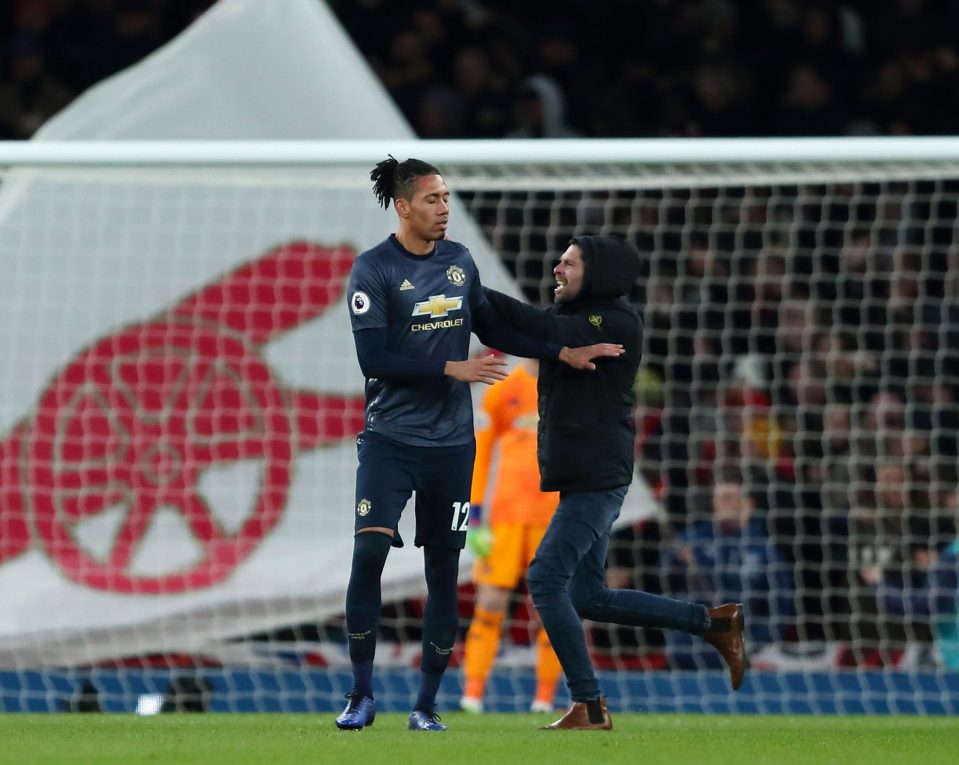  The pitch invader who pushed Chris Smalling has been revealed to be Tyson Fury's cousin