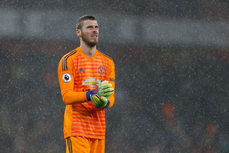  David De Gea endured a tough evening after letting Xhaka's shot bounce in early on