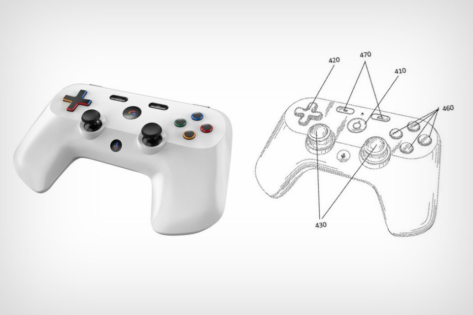 The renders (left) imagine what the patented design (right) might look like in real life.