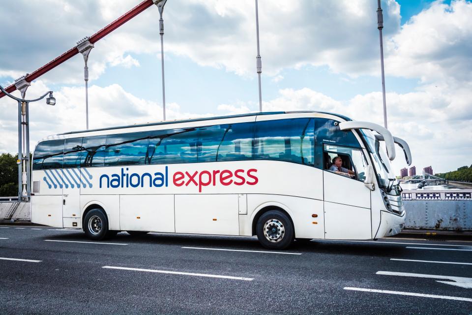  The couple were arrested for public indecency on a National Express trip from Manchester to Exeter (file photo)