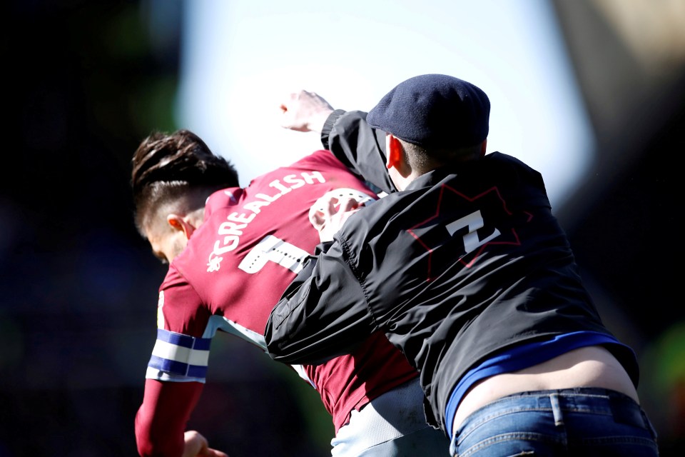  Jack Grealish was attacked by a Birmingham fan on Sunday