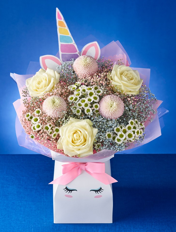  Morrisons is selling a unicorn-themed bouquet of flowers for Mother's Day this year