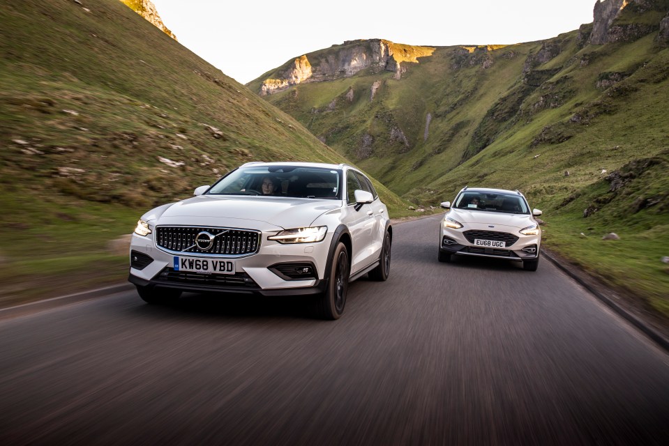 The Volvo V60 Cross Country and Ford Focus Active battle it out