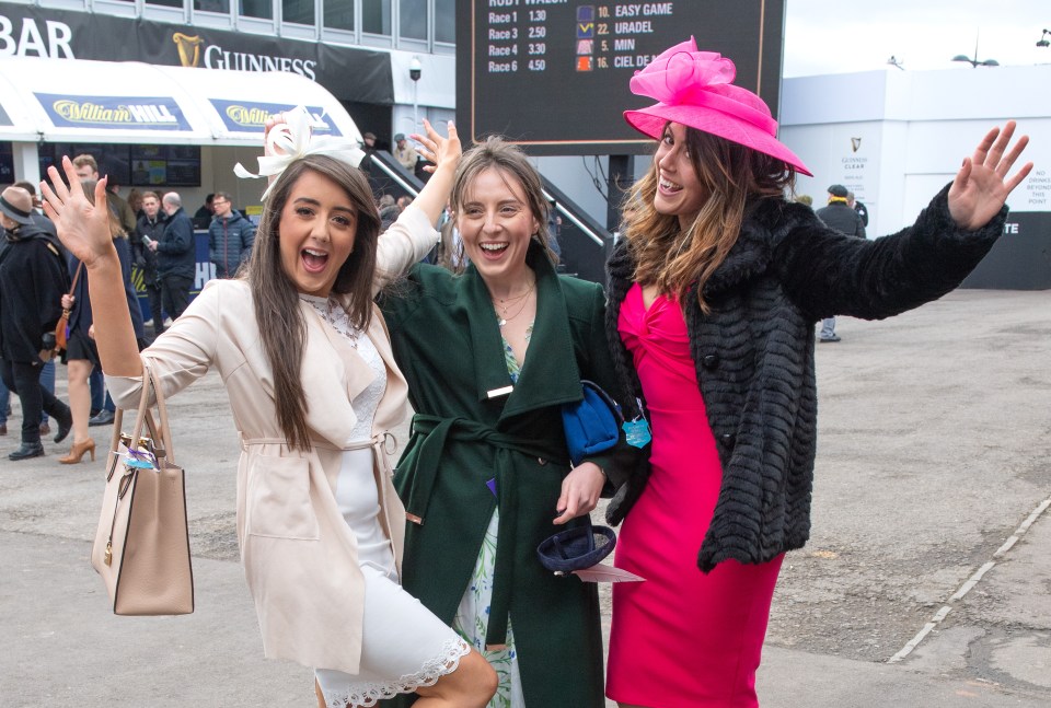  Women seemed to be having a whale of a time despite the lack of blue skies