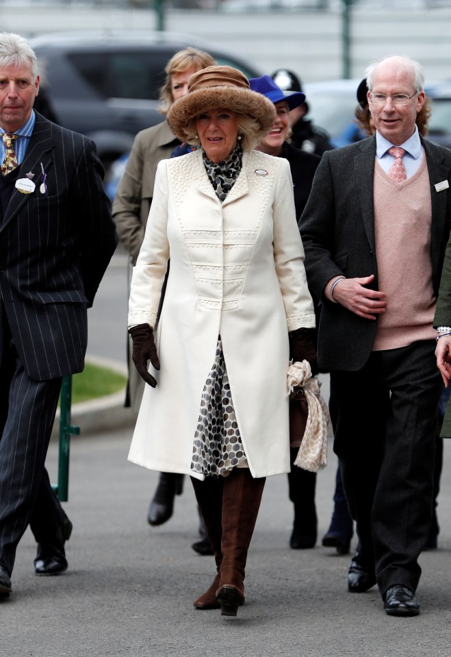  Camilla, the Duchess of Cornwall, stole the show at Ladies Day in a gorgeous cream coat, with matching brown boots and a fur-lined hat