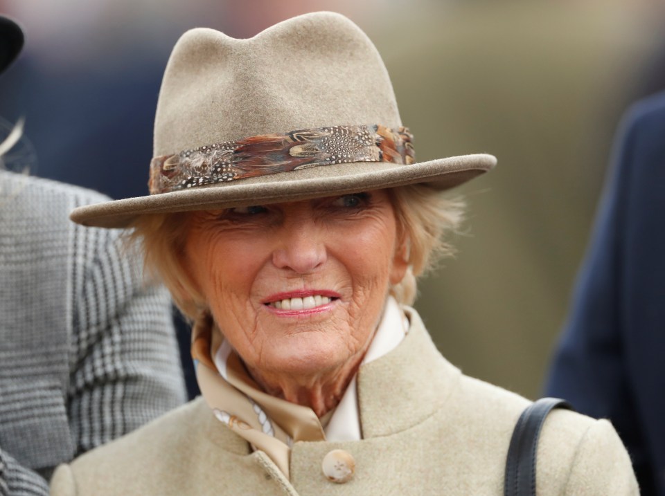  Baking queen Mary Berry looked chic in a matching coat and hat combination