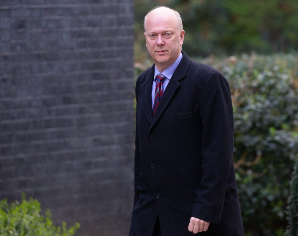  Chris Grayling's emergency work has been halted after a WWIIRAF bomb was discovered on the site