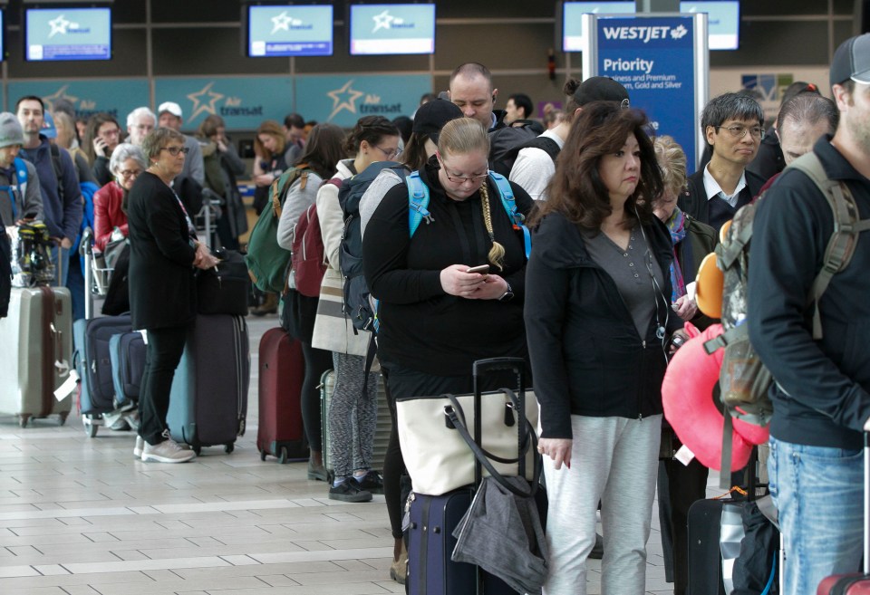  Passengers have been hit by delays and cancellations after all Boeing 737 Max planes were grounded, pictured is Vancouver International Airport