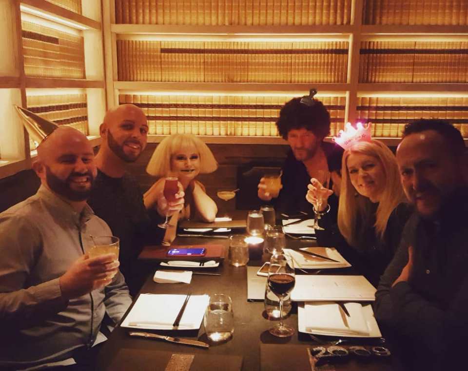  Dolly saw in the new year with friends as they partied in New York