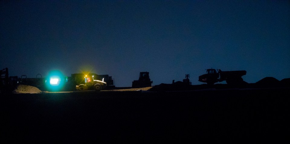  Diggers were forced to stop working at the site at Manston Airport which is set to become a lorry park in the event of a No Deal