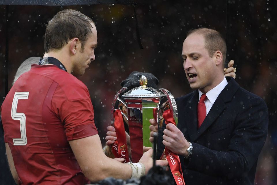  HRH Prince William presented Alun Wyn Jones with the Six Nations trophy but the Welshman's actions before the game also caught people's attention