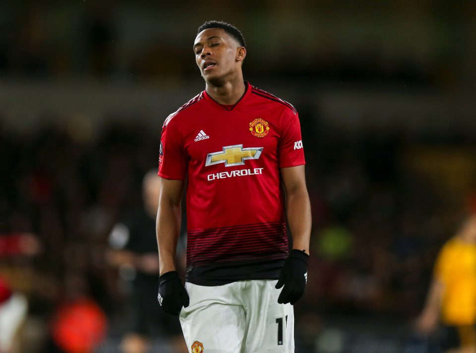  Anthony Martial failed to live up to expectations during the tie