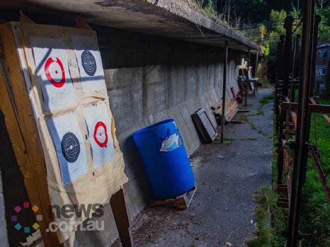  Targets at the bunker at the end of the long distance gun range