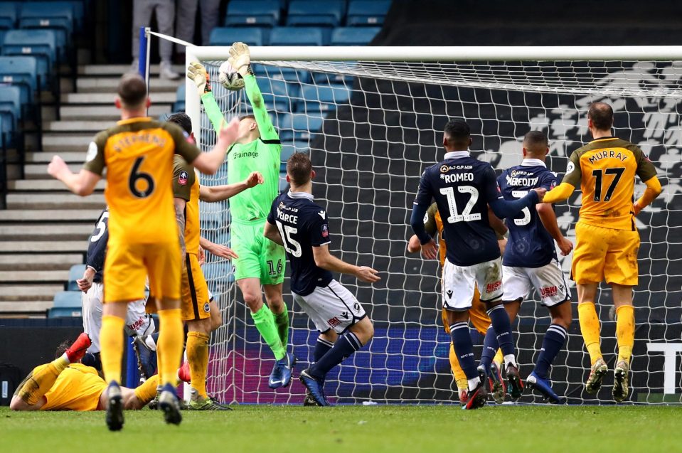  Martin misjudged Solly March's free-kick and then fumbled it into his own net