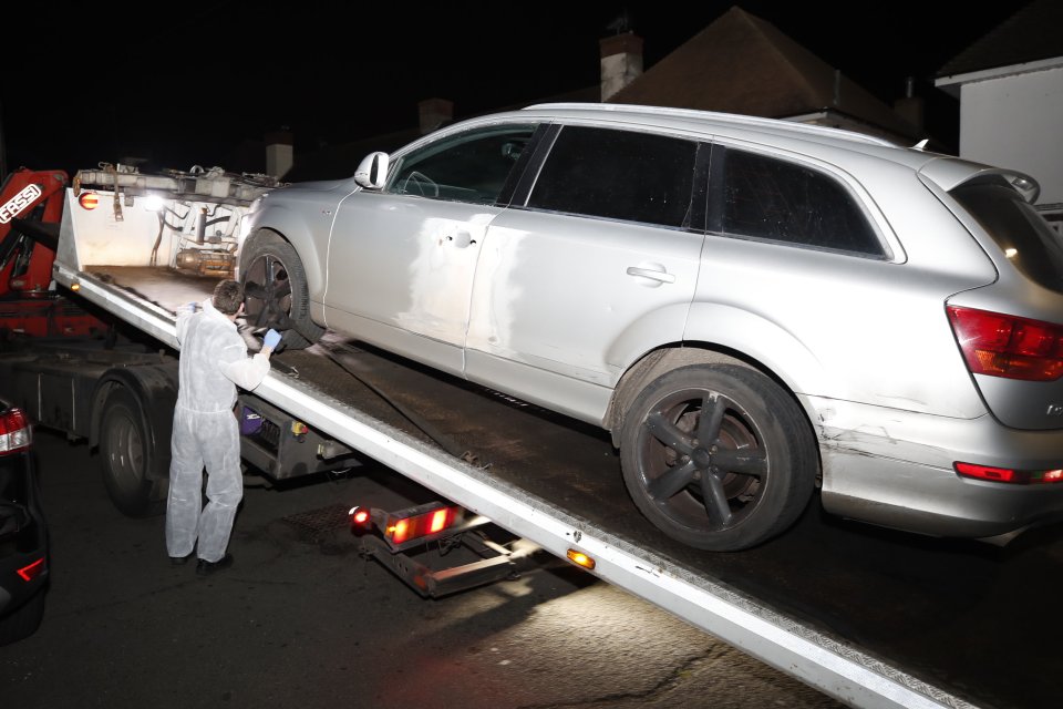  Police later removed the damaged Audi