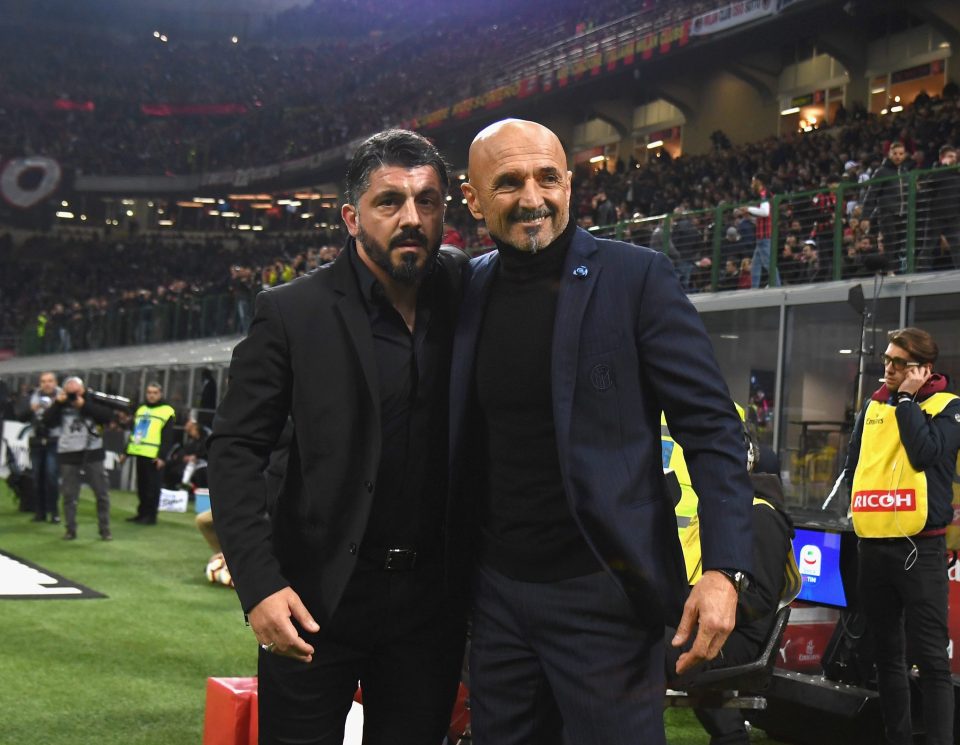  Gennaro Gattuso and Luciano Spalletti put their rivalry to one side as they posed for a snap