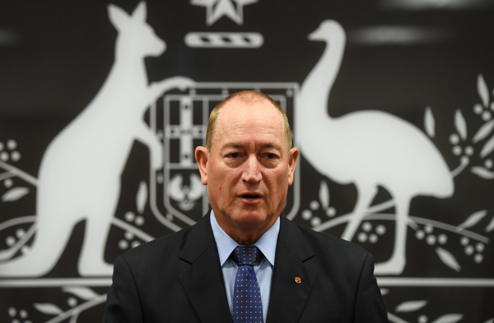  Senator Fraser Anning speaks during a press conference today but showed no remorse for punching the kid