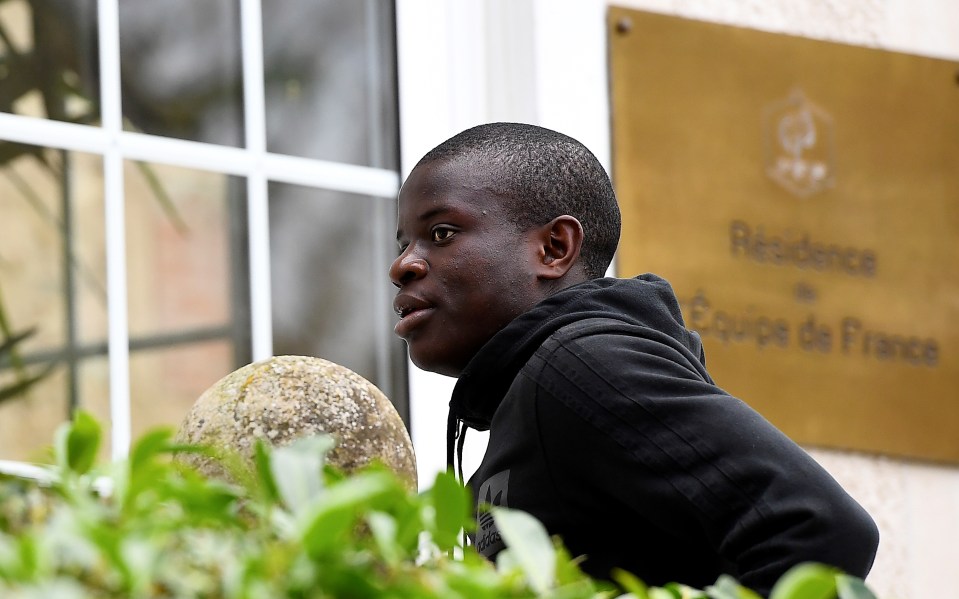  N'Golo Kante arrived for France duty over five hours early today