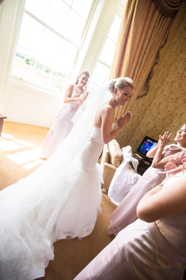  Charlotte put on a brave face on her wedding day