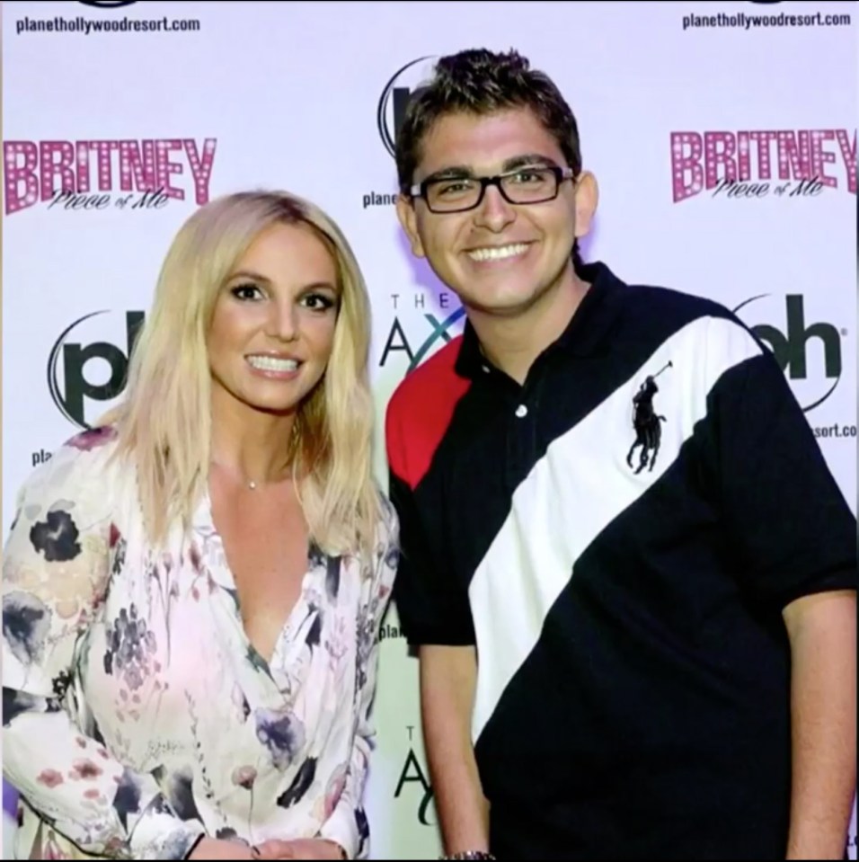  Navid likes to follow his favourite celebrities around the world, pictured with Britney Spears