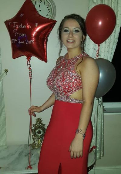  Jade, pictured before the car crash, says she's overwhelmed at the support from her friends and family