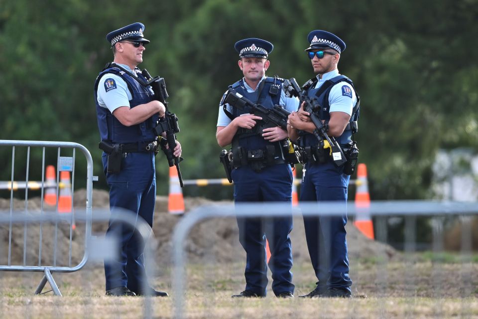  Armed police were deployed to guard the funeral on Wednesday morning