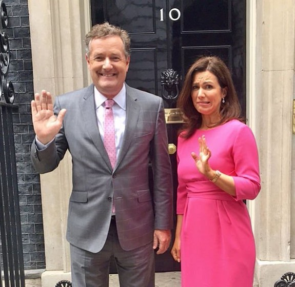  Piers Morgan and Susanna Reid dressed to impress as they prepared to enter 10 Downing Street