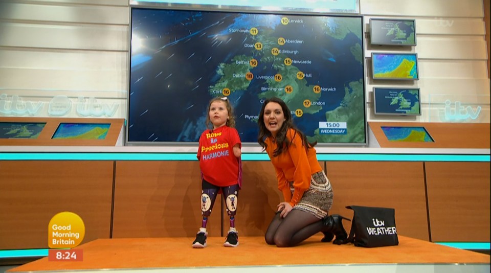  Harmonie-Rose Allen presented the weather today alongside Laura Tobin