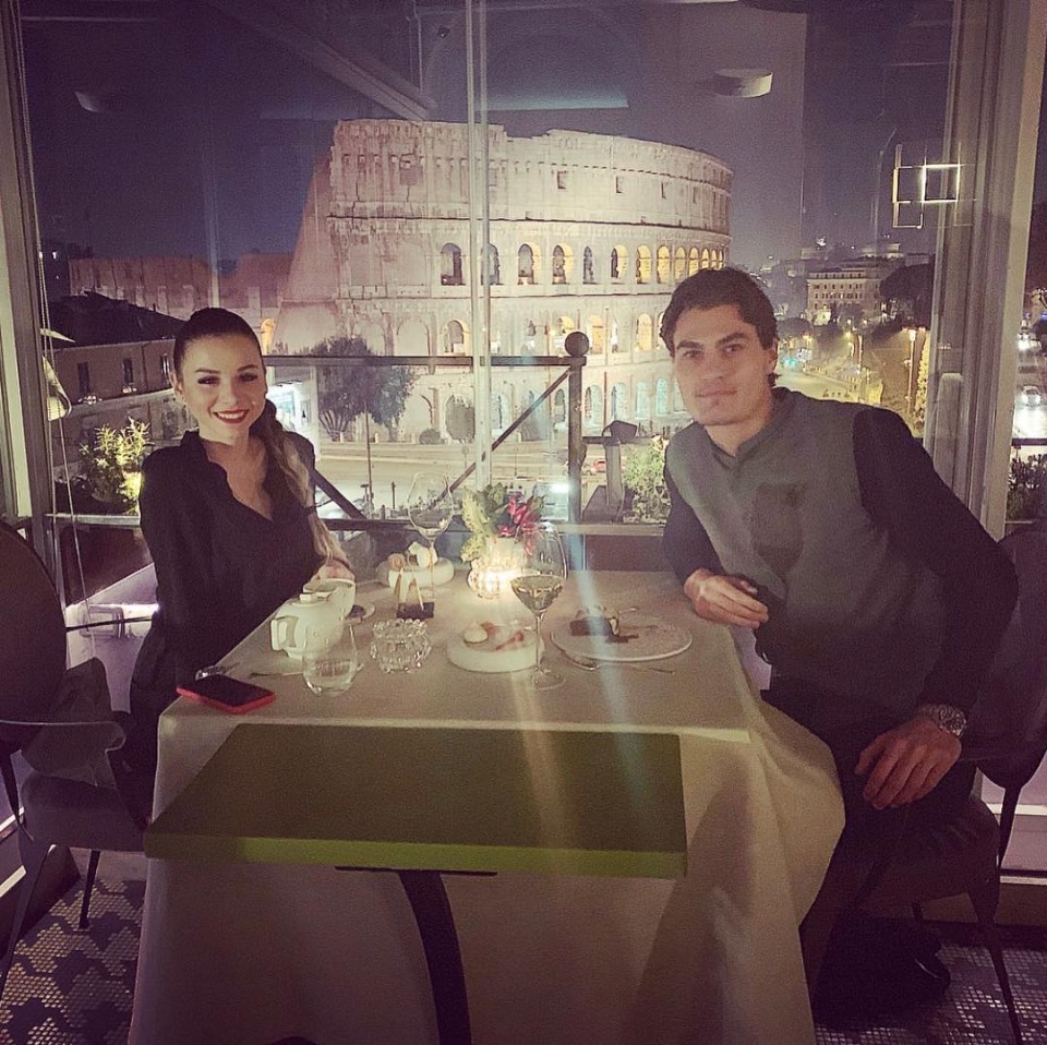  Behounkova is a regular at the Stadio Olimpico, supporting her man