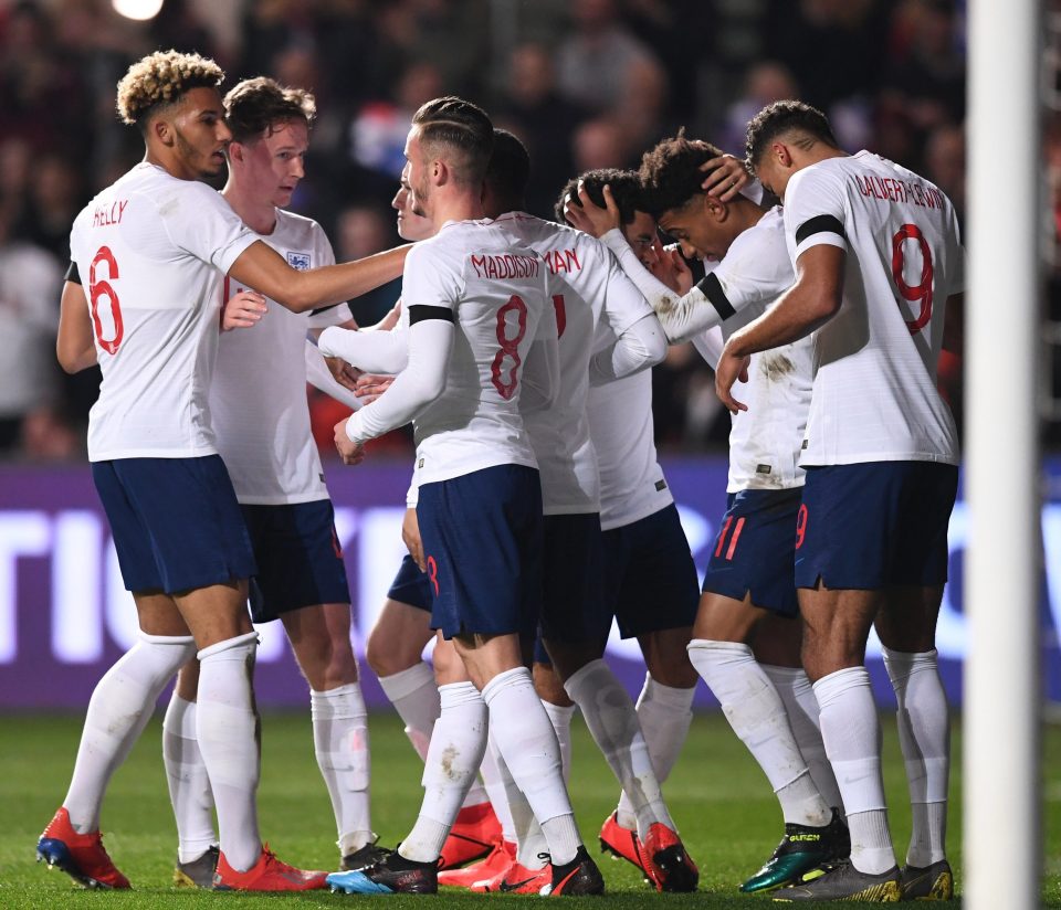  Everton striker Calvert-Lewin celebrates breaking the deadlock at Ashton Gate