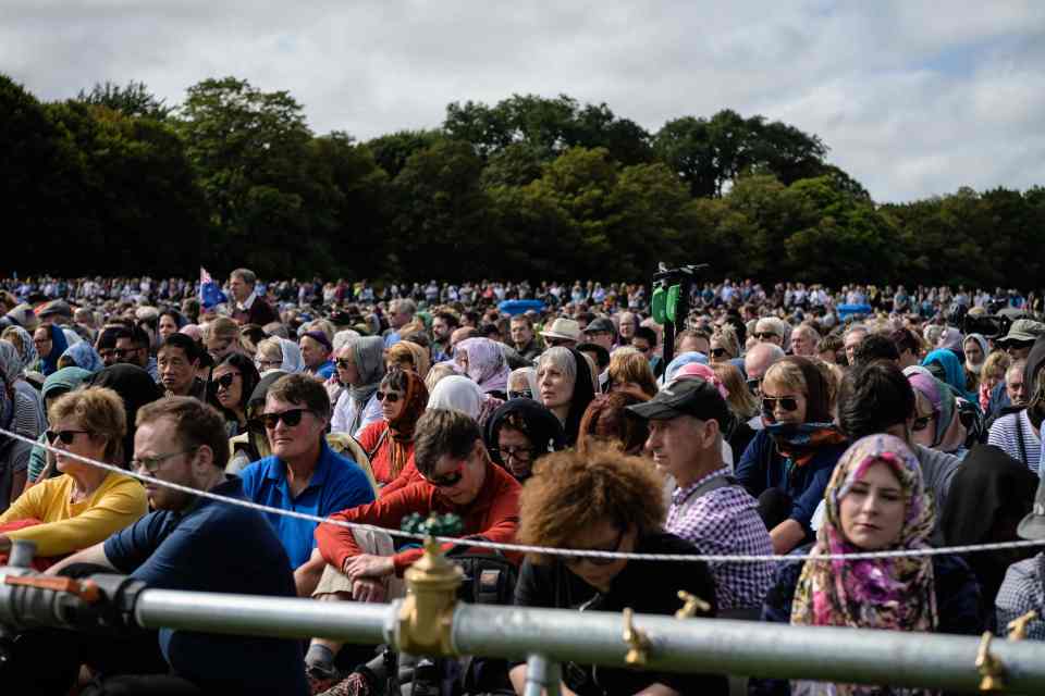  Thousands of people joined the service for the 26 victims buried today