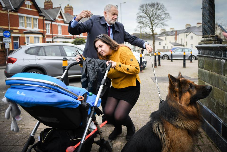  Jeremy Corbyn lost his grip when the woman tried to pass by