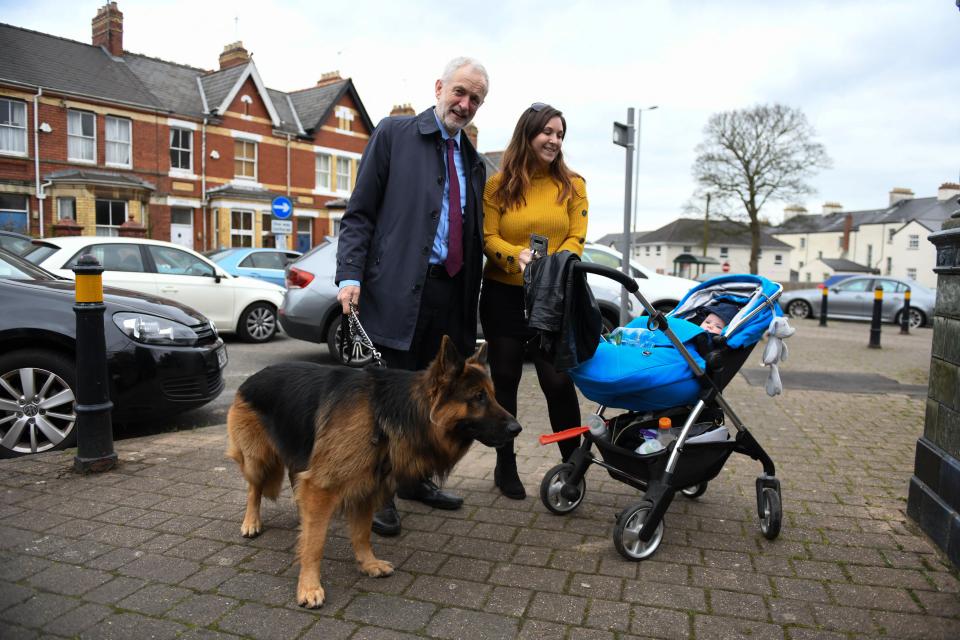  Jeremy Corbyn was attending the funeral of Newport MP Paul Flynn when he lost his grip on the dog