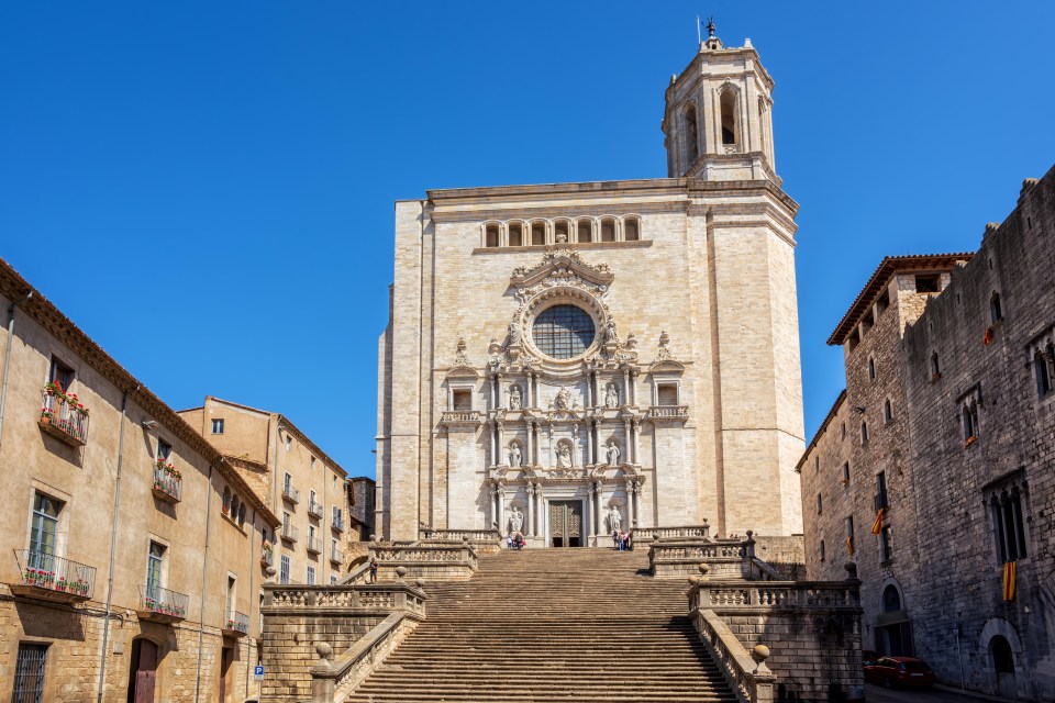 The Cathedral of Saint Mary of Girona was consecrated in 1038 and stands tall above the city