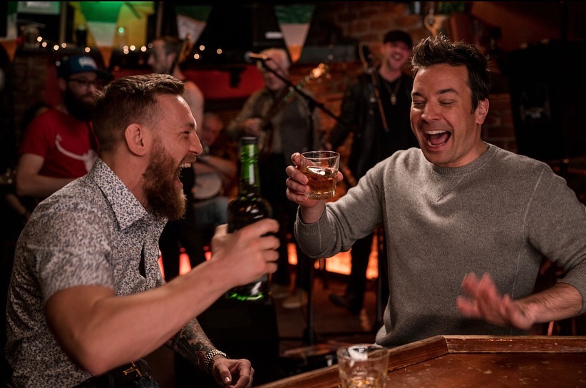  Conor McGregor enjoys a boozy night out with Jimmy Fallon