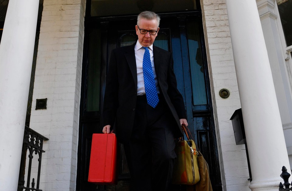  Michael Gove on his way to a Cabinet meeting this morning