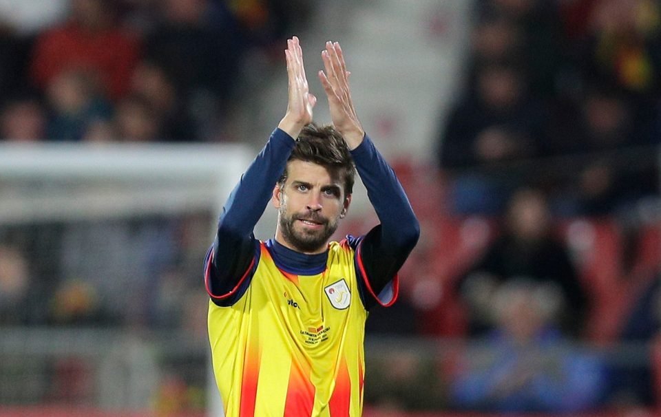  Barcelona star Gerard Pique played for Catalonia before being subbed off