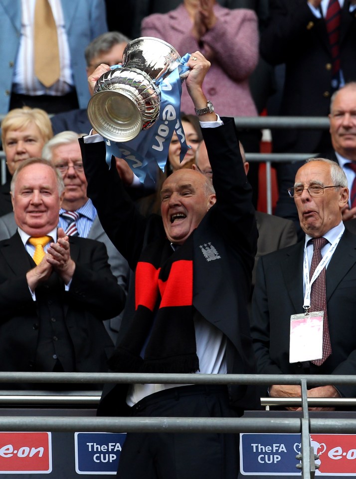  City asked Bernard Halford to join them lifting the FA Cup when they beat Stoke in 2011