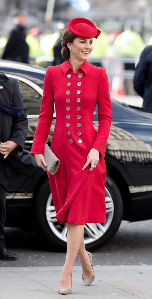  Kate was the woman in red in March 2019