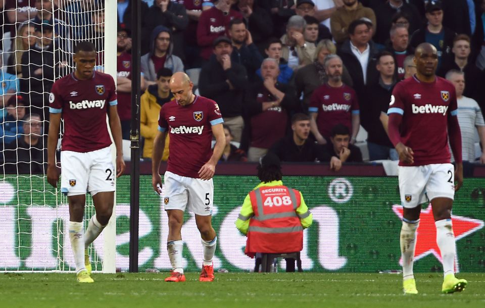  The Hammers were booed off as they missed out on the chance to go seventh