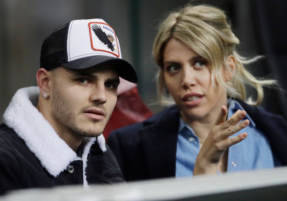  Mauro Icardi, with wife Wanda Nara, has seen his Inter comeback delayed further