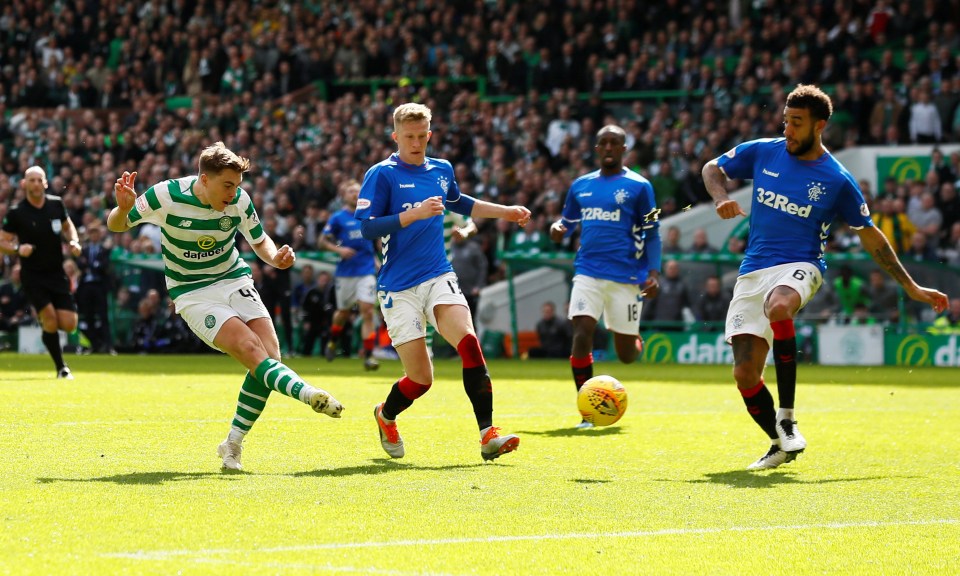  James Forrest's dramatic late goal won the Old Firm Derby for Celtic