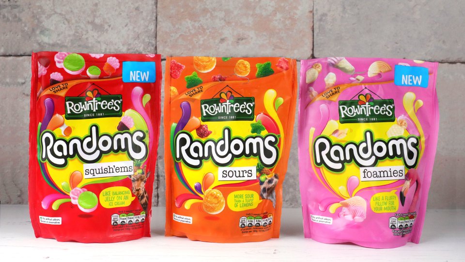  There are new Rowntree's Randoms sharing bags, which contain only squishy, foamy or sour sweets