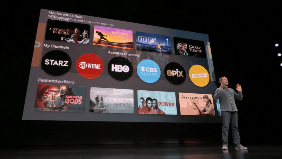  The Apple TV app lets you watch shows from different TV channels and streaming services