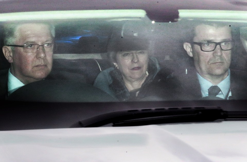 Theresa May, seen leaving Parliament last night, is thought to have come under pressure from senior Tory ministers to abandon her nine month Brexit plot